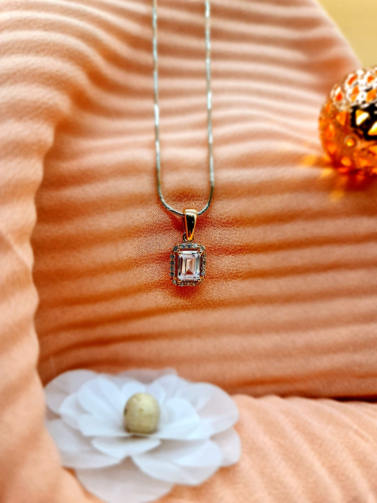 Emerald-Cut Solitaire Pendant