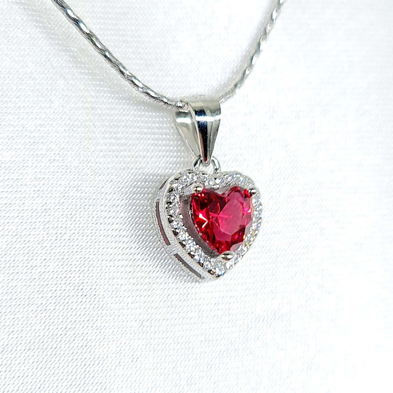 Red Heart Halo Pendant